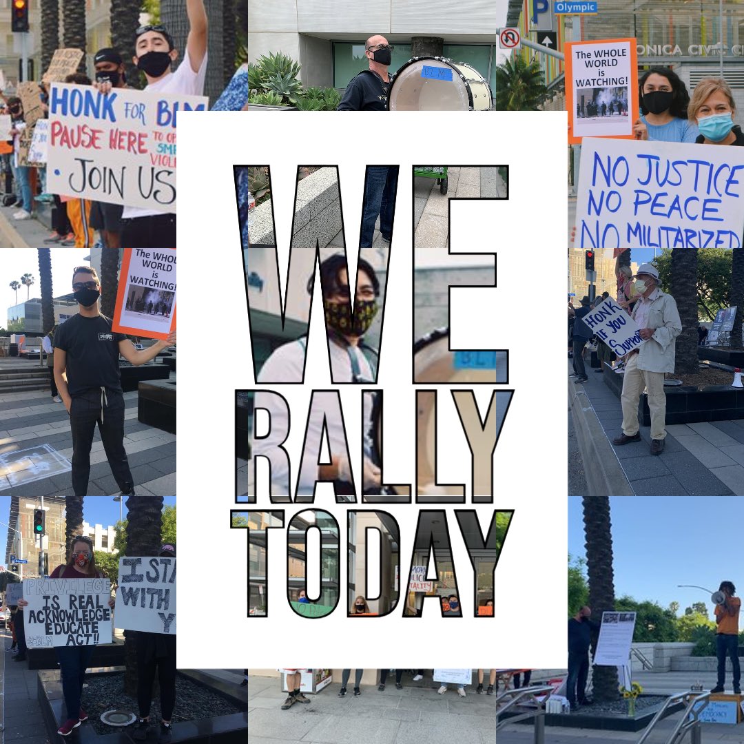 SM4Democracy's tweet photo. ⁣RALLY WITH US TODAY!⁣
⁣⁣
📍Santa Monica Police Department 
(333 Olympic Drive) 

5pm- Dark ⁣
⁣ https://t.co/cQCGSVydYC