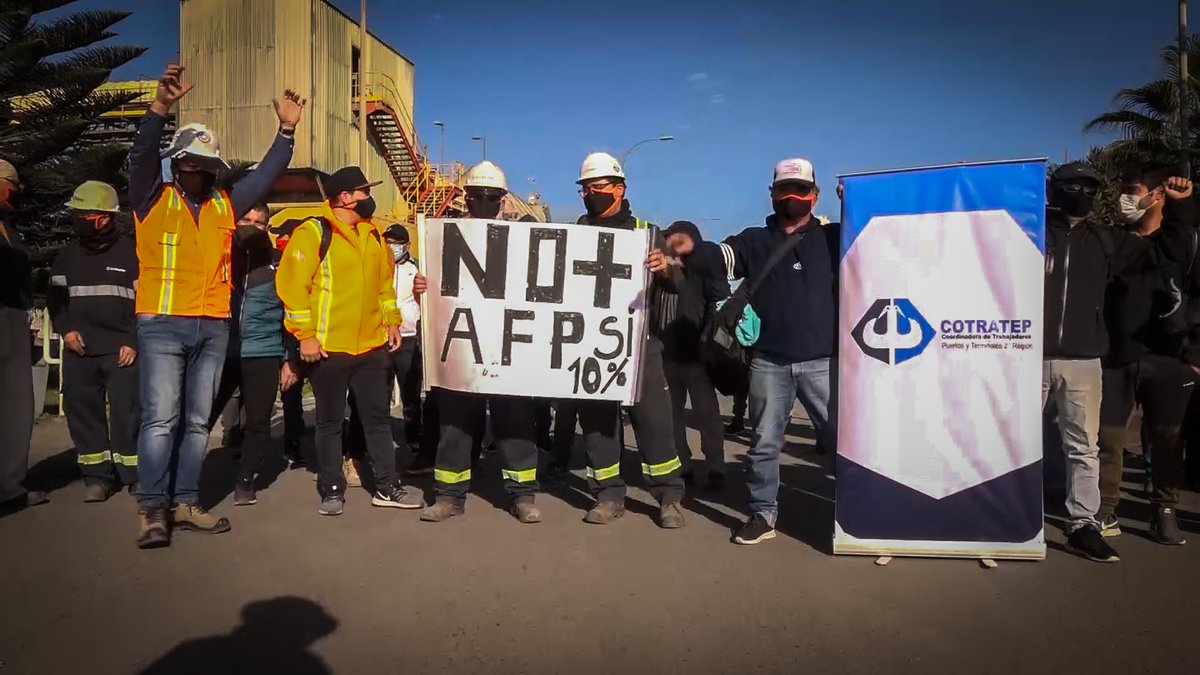 Desde #Mejillones hacemos el llamado a <a href="/Senado_Chile/">Senado Chile</a> es necesario que se apruebe la entrega del 10% de las AFP, hoy este sector paralizó sus faenas, haciendo un llamado fuerte y claro #NoMasAFP si al 10%

Fuerza trabajadores portuarios