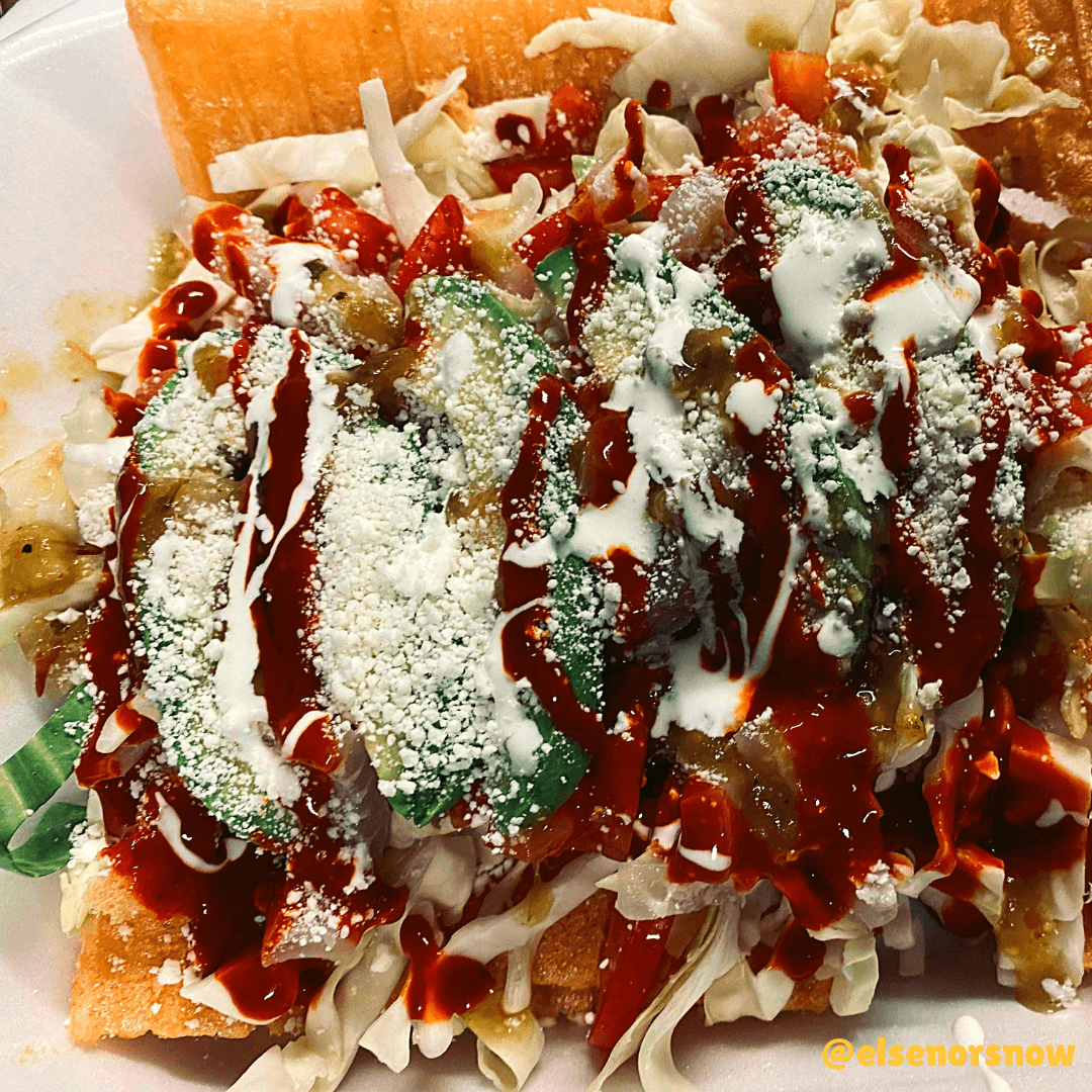 elsenorsnow's tweet photo. Prepare to smack your lips over this crunchy, layered snack! 

Our Chicharrón Preparado is made with Cabbage, Fresh Cheese 🧀, Mexican Cream, homemade Green Sauce, Valentina Sauce, Pork Skin #sanantoniofood #sanantonioeats #texmex #texmexfood #sanantoniofoodie #sanantoniotx #satx https://t.co/bkpOdIKAZ8