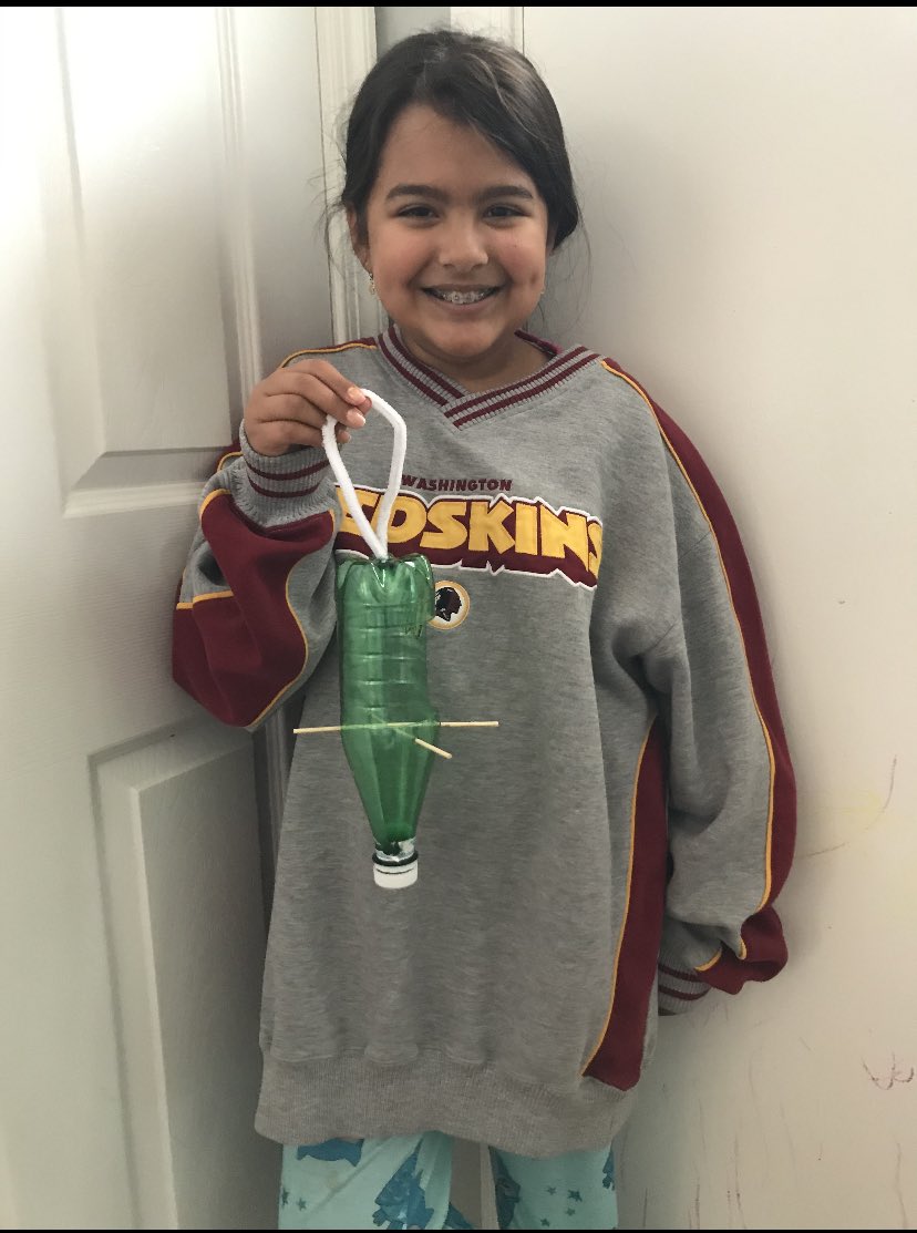 OccoquanSummer's tweet photo. Here is one of Ms Singleton’s 3rd Grade students displaying her STEM creations @OccoquanSummer. Great job by all!!! @PWCSNews https://t.co/MV8HZE9vGT