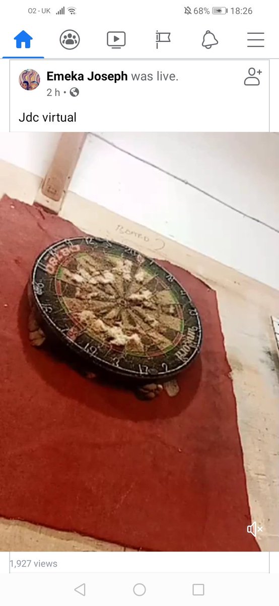 CarterDarts's tweet photo. Ladies and gentlemen this is Chris Dobey, as you can see a bloke from Nigeria is playing the JDC Virtual challenge, and his board doesn't look in good standard. So Chris has kindly offered to send him a new board and a few other items all the way to Nigeria. Well done Chris! 👏👏 https://t.co/OqWtuYOkQ0