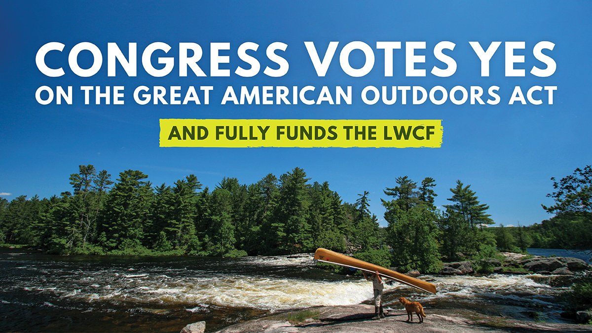Moments ago the House of Reps voted to pass the Great American Outdoors Act, fully funding the #LWCF and proving public lands have the power to unite us. The GAOA now heads to the President's desk to be signed into law. It's a huge day for conservation!