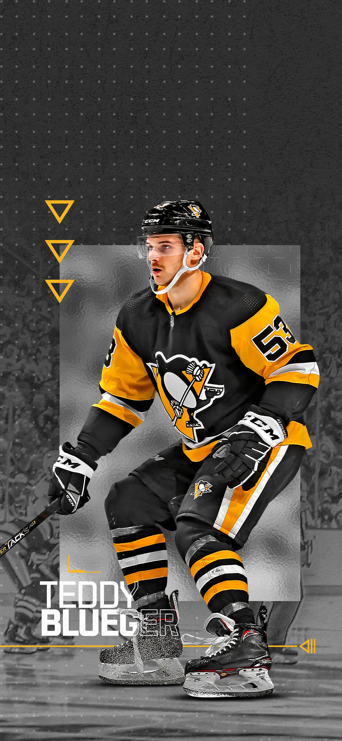 Pittsburgh Penguins (Yellow): Sticks Pattern - NHL Peel & Stick Wallpaper 24” x 10’ 21 SF