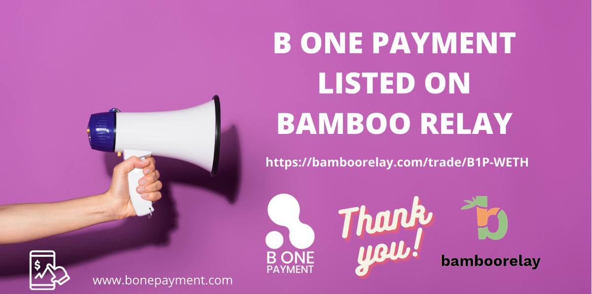 BonePayment's tweet photo. We are Pleased to announce a new exchange 🤝
✔️Follow @BambooRelay
✔️Follow @B1PWALLET
✔️LIKE
✔️Retweet
Trade ➡️ https://t.co/oaD5K7YnuP
#bonepayment #b1p #bamboorelay #exchange #airdrop #cctip #btc #cryptocurrency #bitcoin #wallet
@BambooRelay
@cctip_io draw 7500 B1P 2000 https://t.co/XxHSNgRmi6