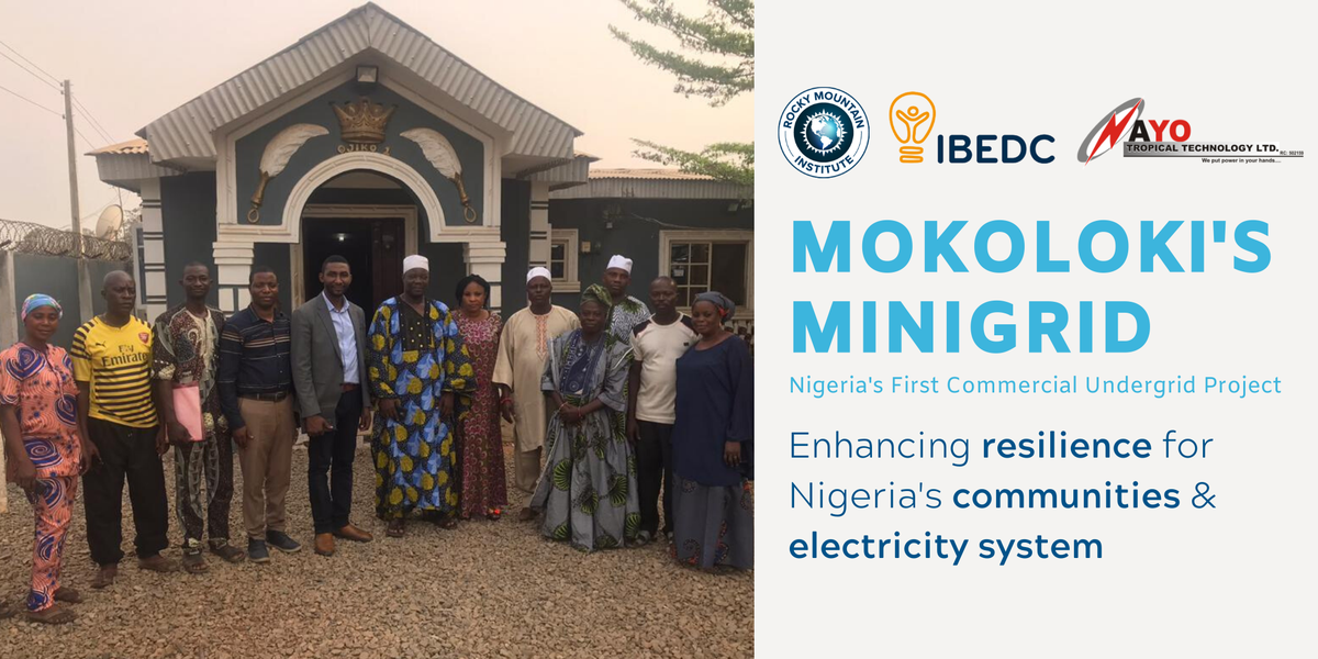 RockyMtnInst's tweet photo. If you build it, they will come—a new #undergrid #minigrid in Mokoloki, Nigeria provides 24/7 electricity, and immediately attracted new enterprise to the areas. @maxdotng @nayotroptech @IBEDC_NG #Undergrid #Minigrid https://t.co/spJXorRgFv https://t.co/XchgjqAFpt