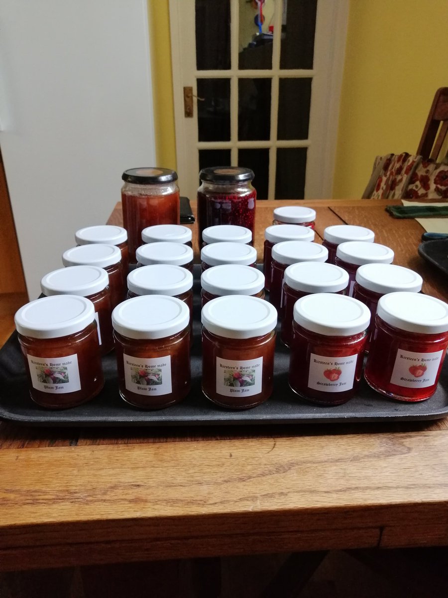 TheOldVicarageW's tweet image. Busy day making jam for our lovely guests. However my grandson has bagged the large jar of raspberry