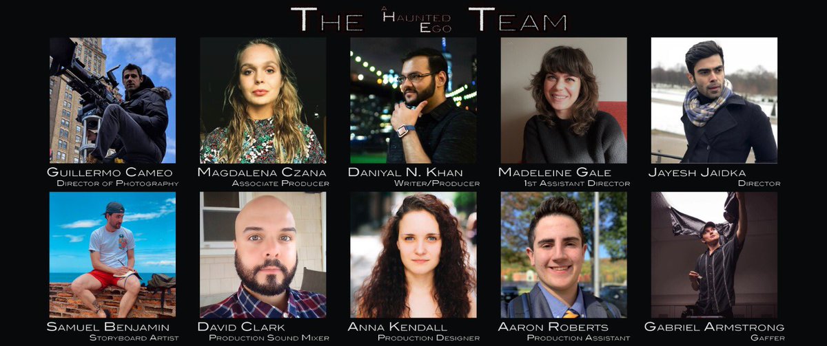 AHauntedEgo's tweet photo. Meet THE Team! 

https://t.co/gGZi5b4iwo

#shortfilm #psychologicalthriller #PTSD #schizophrenia  #tvpilot #shortfilm2020 #covid19film
@CafeLeviathan @DNKGStudios https://t.co/kO46XuUnWf