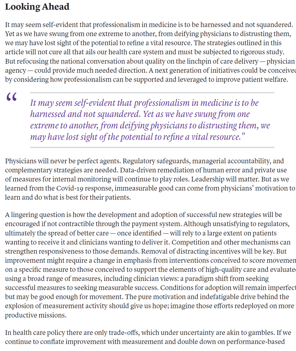 3/Here are snippets from the start and end. Lots more in the middle. Many thanks to  @nejmcatalyst for giving it a home with some elbow room (authors: highly recommend). In next tweets, I’ll summarize