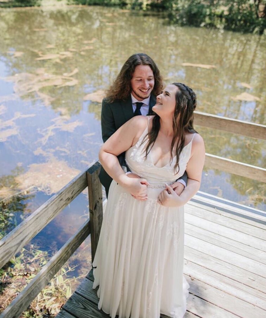 delancocamp's tweet photo. We were honored to host the wedding of former campers and staff members Brandon and Emma on Saturday. We can confirm the snack shop was closed, the happy couple was not wrapped in duct tape and there was no wrestling at the reception. https://t.co/6OvfU0EqtA