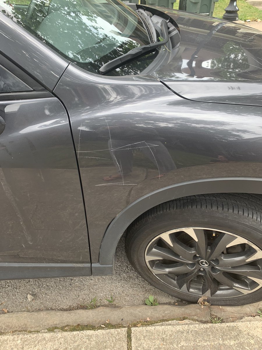 chricann0nxx's tweet image. This happened to my vehicle last night. I live in Columbus, Ohio in the Campus area. This is a hate crime &amp;amp; if anyone has any information for me, please reach out. Please share this