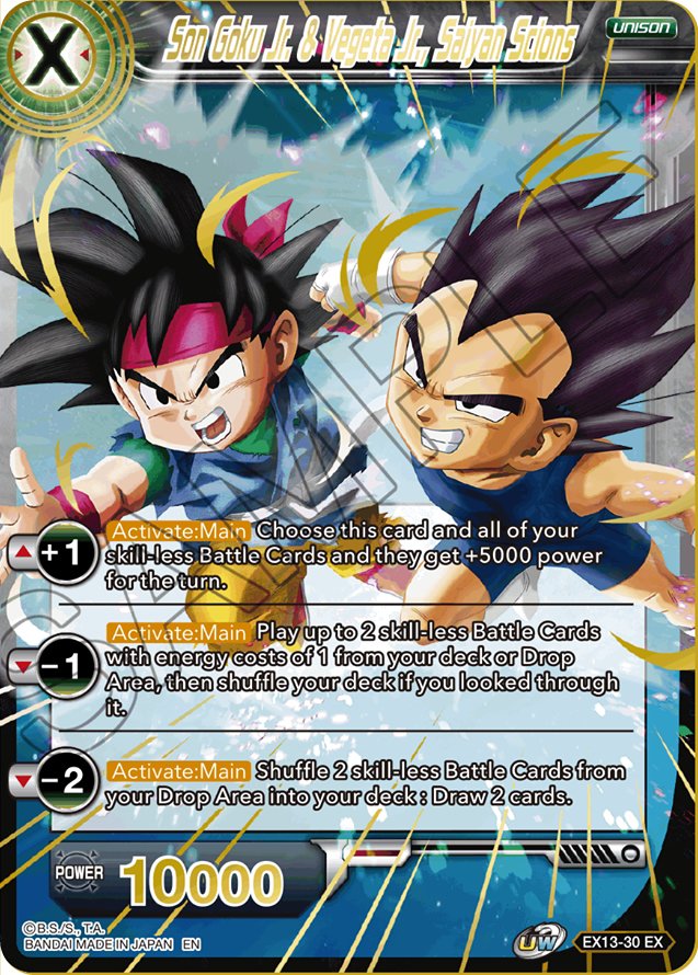 Dbzcollection's tweet photo. Suite des #dbscg Us #DragonBallSuper Card Game EX13- "Special Anniversary Box 2020"
Avec un #SonGoku et son ami #Hatchan issu du film #Dragon Ball : L'Armée du Ruban Rouge de 1996
Mais aussi #GokuJr et #VegetaJr et une fusion improbable #Gokule https://t.co/wyTn0Zkrlb
