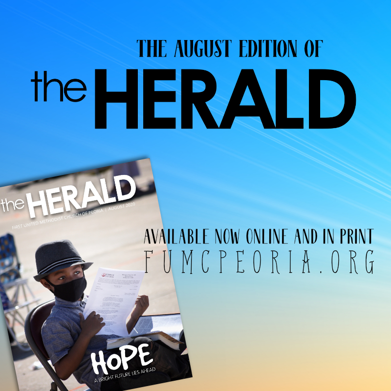 The August Herald is available now! This month we shine the Son's light on the hope that we have despite difficult situations, and it's just a click away: 
fumcpeoria.org/herald-august-…
#fumcpeoria #theherald