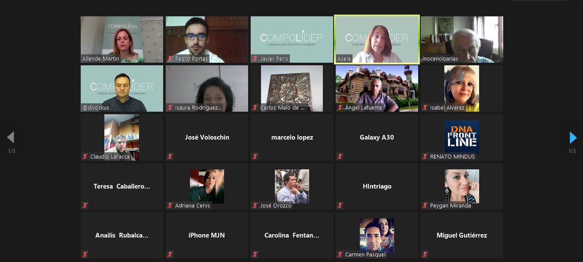 PortasPedro's tweet photo. #DebateCompoLider sobre “Fake News y gobiernos en tiempos de pandemia” con @aselapintado, @divoskus y organizado por @allendemartinm y @CompoLider
Un análisis repleto de grandes nociones acerca del entendimiento de la realidad política-comunicativa de manera holistica
#compol https://t.co/XeuNRUWU9C