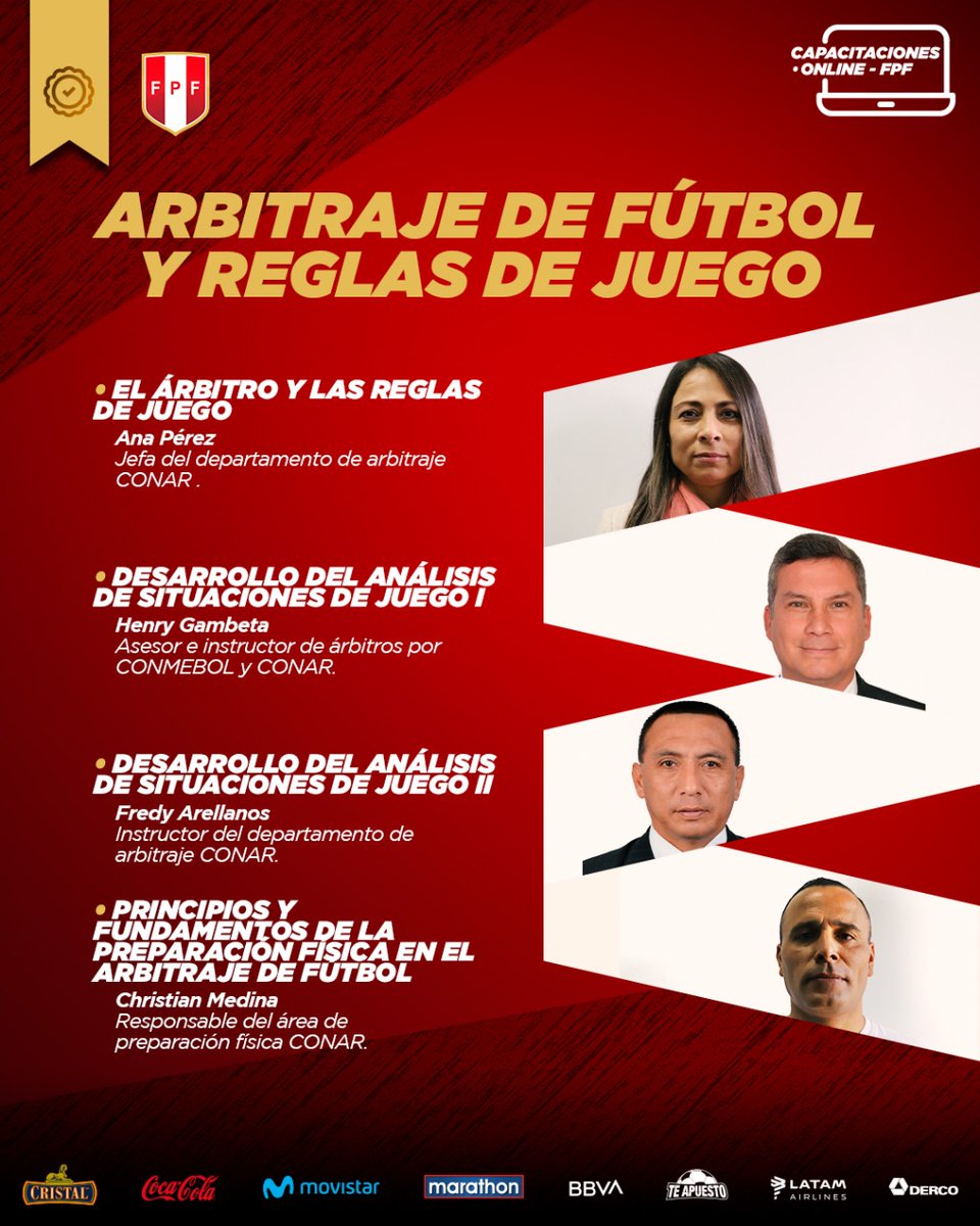 TuFPF's tweet photo. ¡Capacítate con nuestros cursos! 👨‍🏫

No dejes pasar la oportunidad y aprende más sobre el arbitraje de fútbol y reglas de juego en los cursos de la #CAPACITACIÓNONLINEFPF. Inscríbete aquí ▶️ https://t.co/7Wt07pDYGx https://t.co/wCiJiUGy82