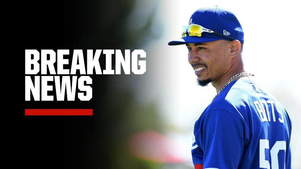 SportsCenter's tweet photo. Breaking: Mookie Betts and the Dodgers are finalizing an agreement that is expected be for 13 years at more than $380 million, sources tell @JeffPassan. https://t.co/NUEKWVloge