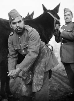 Aurangzeb was just 16 when he left his village of Rajoha in  #Punjab in 1939. His brothers were all in the army, so he joined up too. He became a bellows boy, part of a team that made and fitted shoes for mules, an essential trade for  #ForceK6.  #southasianheritagemonth  @CWGC 23/65