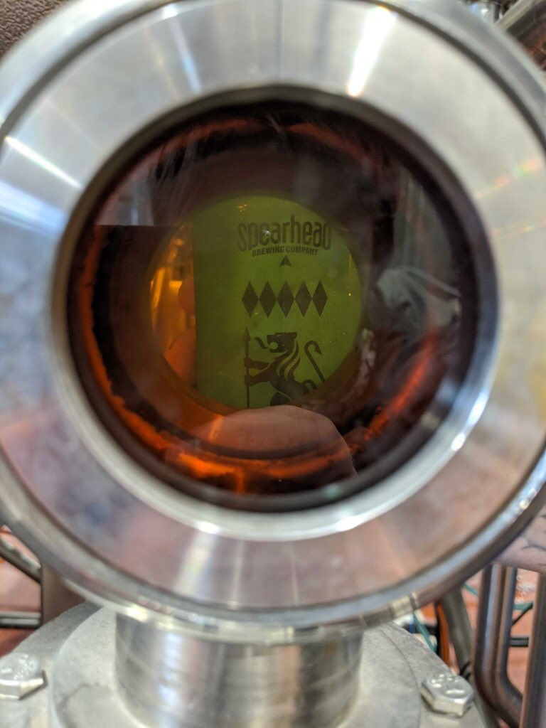 SpearheadBeer's tweet photo. Something’s blocking our view from #brewer Jacobs beautiful face 🤔 https://t.co/NpwasMMJPJ