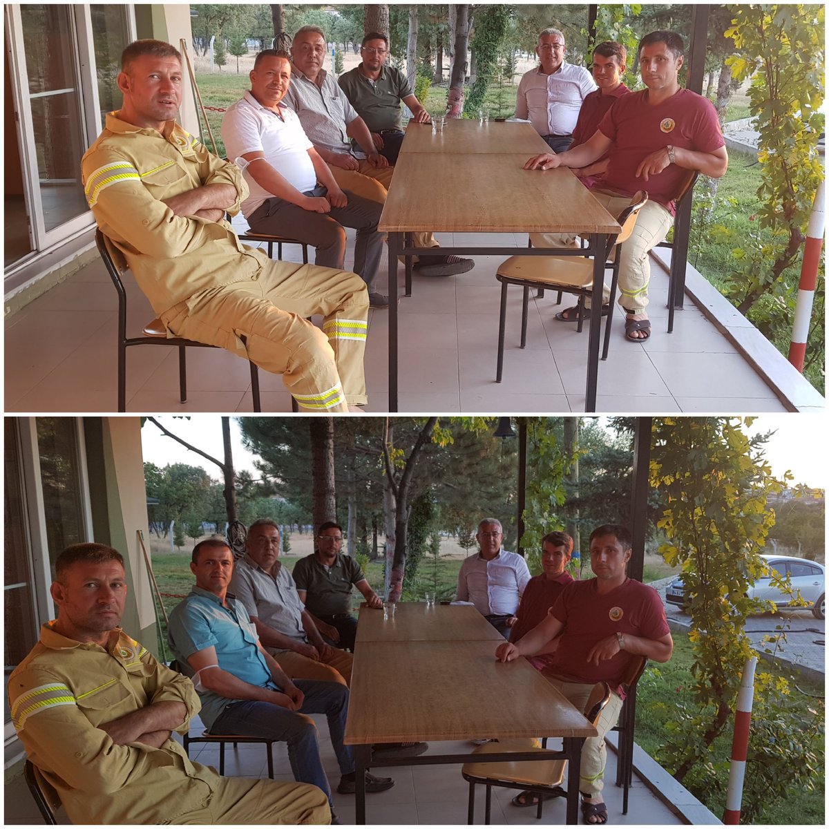 Ylmaz38673891's tweet photo. Öz orman iş bölge başkanımız kenan atalay bölge mali sekreterimiz orhan altıntaş denizli temsilcimiz ramazan baz ile uşak merkez ve güre ilk mudahale ekiplerimizi ve gözetleme kulelerimizi ziyaret ederek kolaylıklar diledik.@kenanatalay2048 @ORHANALTINTAS64 @baz2_baz @SAKIR_AYAN https://t.co/AovYT4rx63
