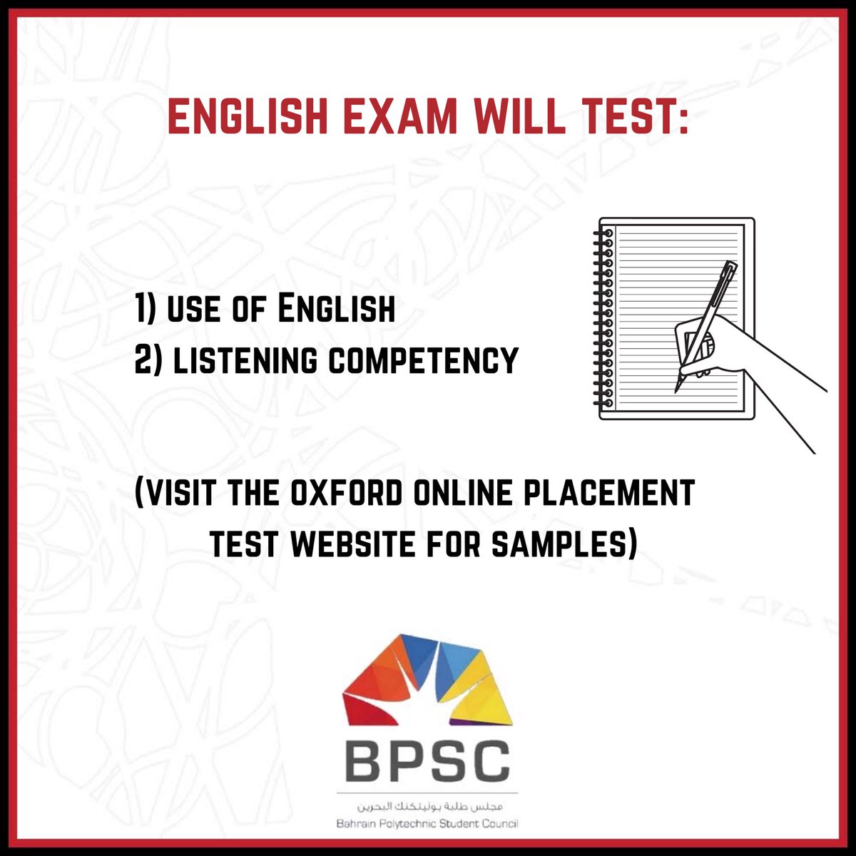 BPStudntCouncil's tweet photo. #BPSC2020 did not forget about the new applicants😍;
We present a guide that will help you with your entry tests 📚📖.
Comment down your questions and concerns 👀.
Wishing you all the best for your tests 🤓!
(1/2) https://t.co/XP92aMjjQx