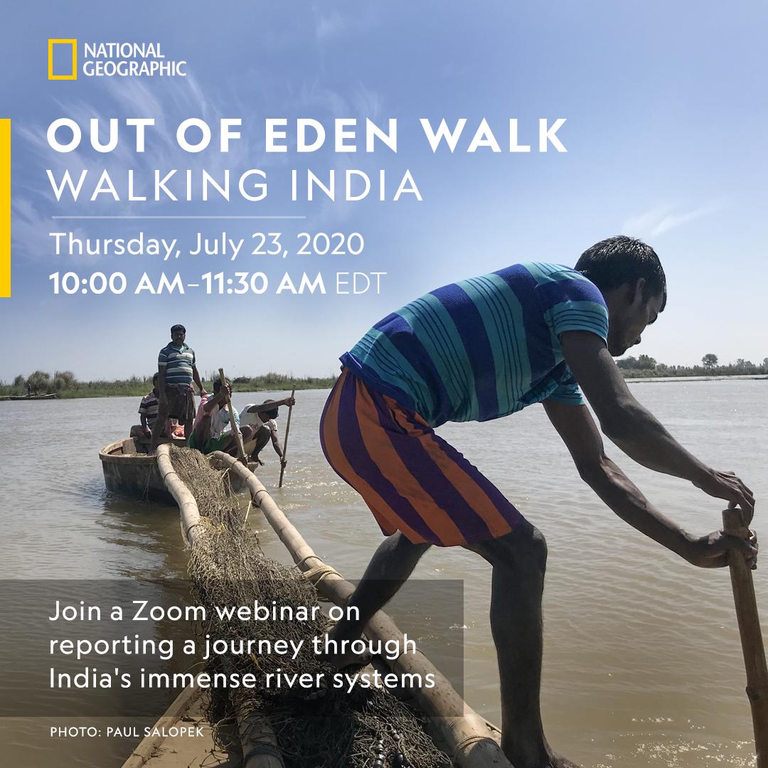 Join <a href="/outofedenwalk/">Out of Eden Walk</a> this Thursday at 10am ET for a Zoom panel discussion on India's urgent water crisis, as seen on a 17-month, 2400-mile walk. Register for the talk here: on.natgeo.com/32GrfaZ