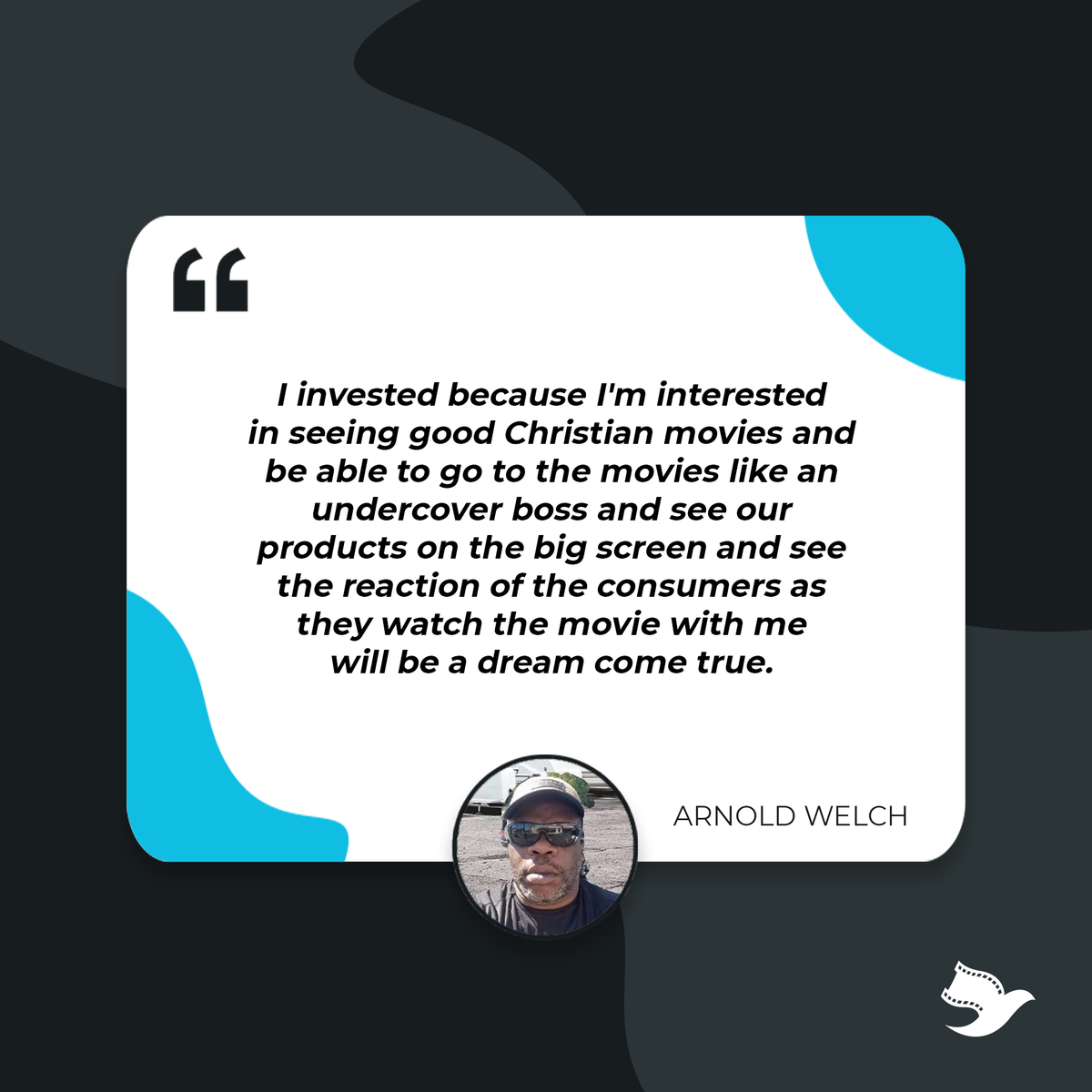 HigherCalled's tweet photo. This is Arnoldβs "Why" of why he joined Called Higher Studios. What is your "Why"?
#membertestimonials #testimonial #calledhigherstudios #calledhigher #quotes #investment #invest #moviestudio #filmmaking #movies #faithandfamilyfilms #faithandfamily #screenplay #moviemaking https://t.co/MD2mIxAxae
