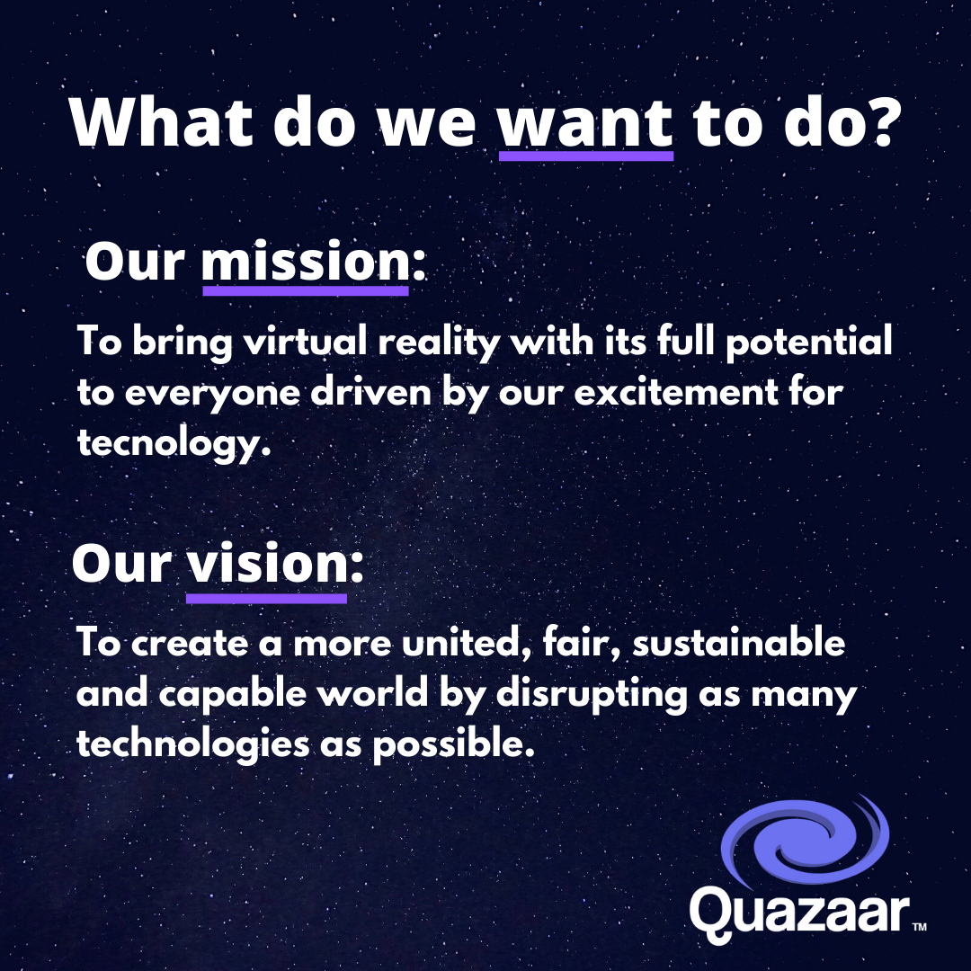 Quazaarsoftware's tweet photo. Our true goals as a company. https://t.co/PQr9ysqMvB