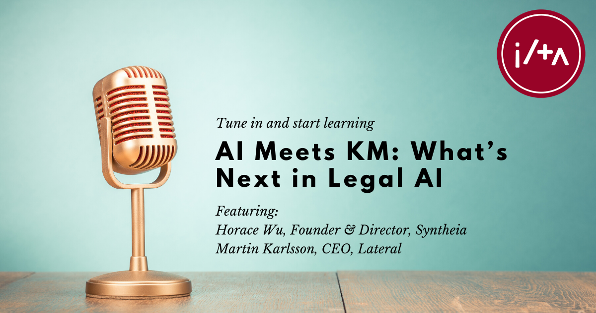 ILTANet's tweet photo. Interested in What’s Next in Legal #Al? Tune into the latest #ILTAPodcast with @Nicola_Shaver and guest speakers! Learn more here: https://t.co/1bqEU10Sn7 #WeAreILTA https://t.co/IgeNhEsobL