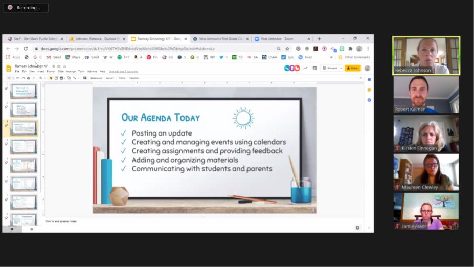 edtechbobby's tweet photo. Kristin Gomez &amp; Becca Johnson from Glen Rock Public Schools were kind enough to share their experience using @Schoology with our early elementary teachers. Thank you Kristin &amp; Becca! #RSDSummerPD @CurriculumRSD @MrKennyEdTech #summerpd #profdev #edtech https://t.co/aAsbHnOQEo