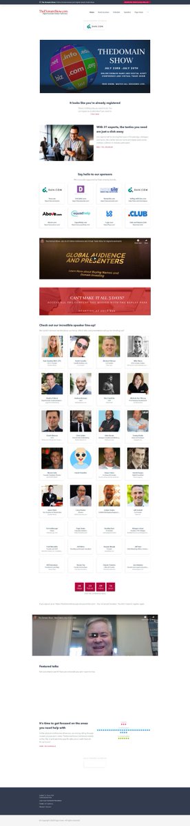 The Domain Show starts tomorrow have you booked your ticket.  With 31 experts, the tactics you need are just a click away #Domains #Domain #Internet 

Get ready for #TheDomainShow Just look at the quality of the people on this show. 

Book now get ready for mind blowing event.