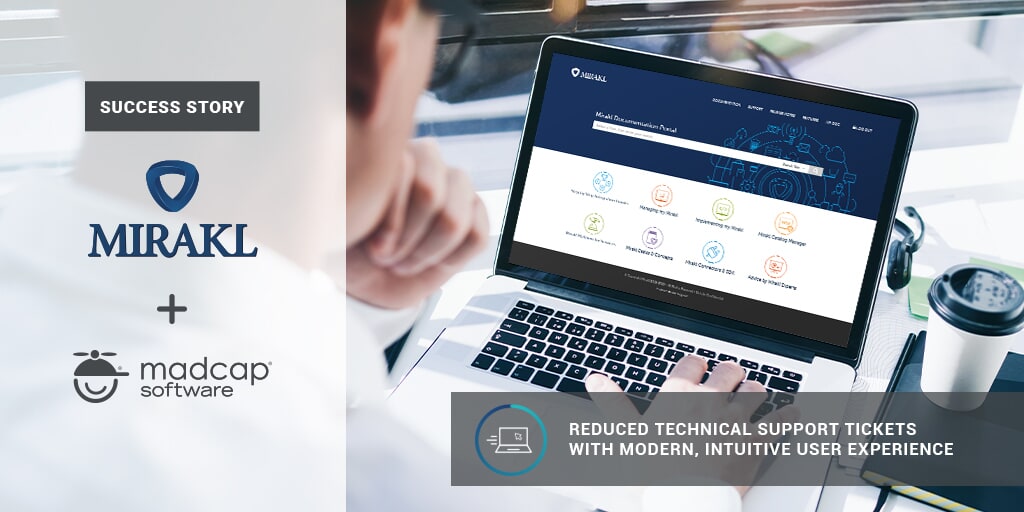 MadCapSoftware's tweet photo. Since delivering @Mirakl’s MadCap Flare-based #documentation portal, the #customersupport team has reported receiving fewer support tickets. The solution? Allowing their customer to #selfserv and find the answers they need, when they need it: https://t.co/egkccM5ccg #selfserv https://t.co/2o5PWwutBX