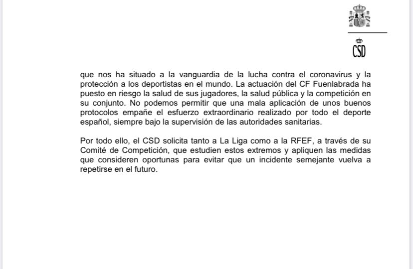 deportegob's tweet photo. Comunicado de prensa de @deportegob en relación a los hechos acaecidos en LaLiga SmartBank https://t.co/eWvUmrpYSg