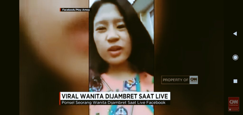 Infocom91's tweet photo. Viral!!! Wanita dijambret saat live Facebook. Wajah pelaku terekam. Simak videonya disini... 
https://t.co/V98iWcOj0S
#VideoViral #BeritaViral https://t.co/RjHY71rCaH