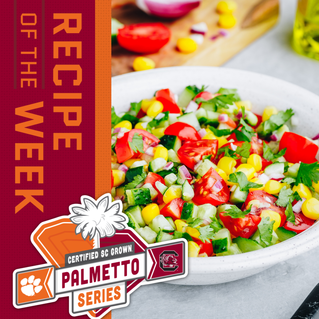 Summer time in South Carolina means sweet corn. Use local sweet corn and tomatoes in the #CertifiedSC Recipe of the Week for Sweet Corn Salsa. bit.ly/3fbKU68 🍅🌽