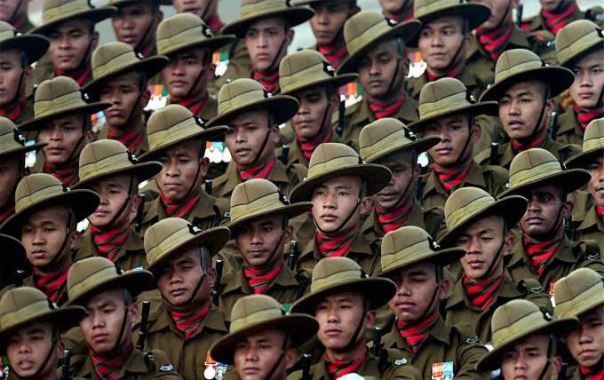"ASSAM REGIMENT"• Motto: Assam Vikram[Unique Valour]• War Cry: Rhino Charge"ARUNACHAL SCOUTS"• Protectors of the Indo-Chinese Border• Training along with the Assam Regiment.