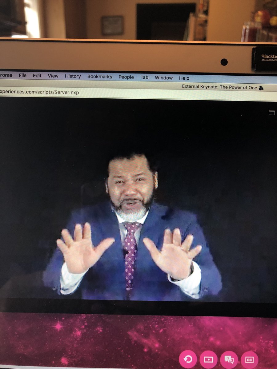LisaC_Bb's tweet photo. “I ask you a question with love...Can your students see themselves through how you teach them? Can your students see themselves through your teaching? Whether it’s in person or online, can they see themselves??” -@ManuelScott #BbWorld20 Keynote #freedomwriters #powerofteaching https://t.co/GP9FzorRQz