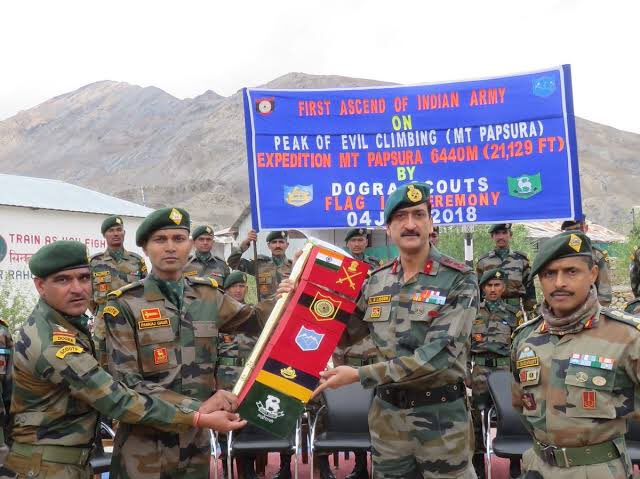 "GARHWAL RIFLES"• Motto: Yudhaya Krit Nishchaya[Fight With Determination]• War Cry: Badri Lal Vishal Ki Jai[Victory to the Sons of Lord Badri Nath]"DOGRA SCOUTS"• Secure Indo-China border in the state of Himachal Pradesh.
