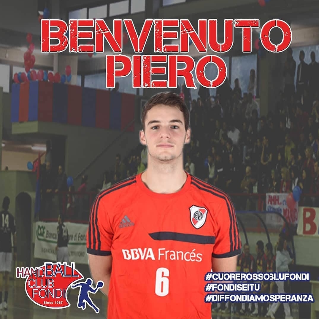 En esta oportunidad queremos felicitar a Piero D'Benedetto ex jugador nuestro, del Club San Esteban, quien estaba jugando en River y, que a partir de ahora jugará en Handball Club Fondi - Italia 🤾‍♂️

Nuestras felicitaciones y le deseamos muchos éxitos en este nuevo club