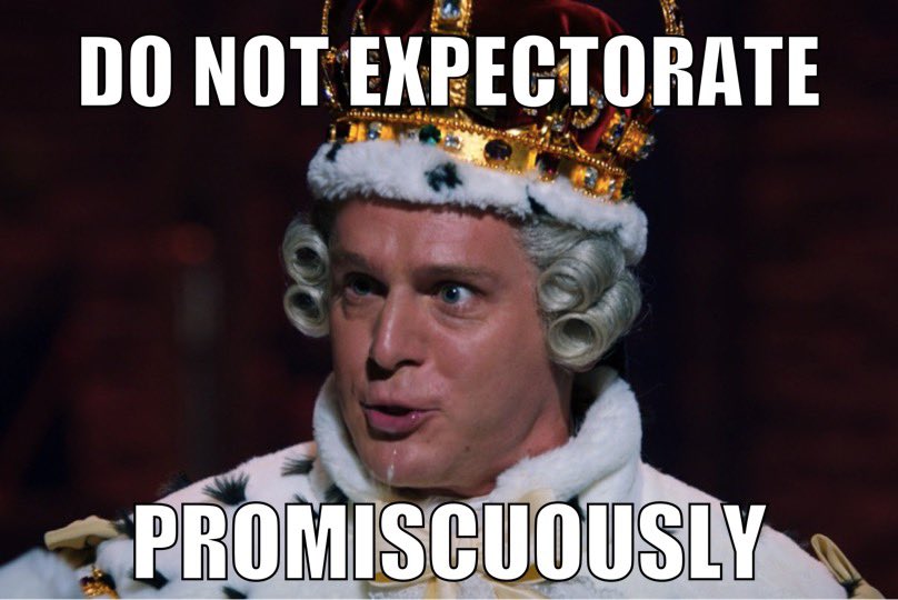 And because I’m tweeting about #historyteacher stuff now, the zoom session in which this meme was created was rich. #spanishflu meets  #Hamilton #tps