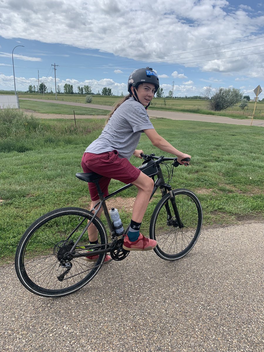 LauraLukye's tweet photo. Biking with my 14 year old is such a good workout. I can’t keep up but still great to hang out and be active. @CountyofNewell https://t.co/IWn9uxwlzO