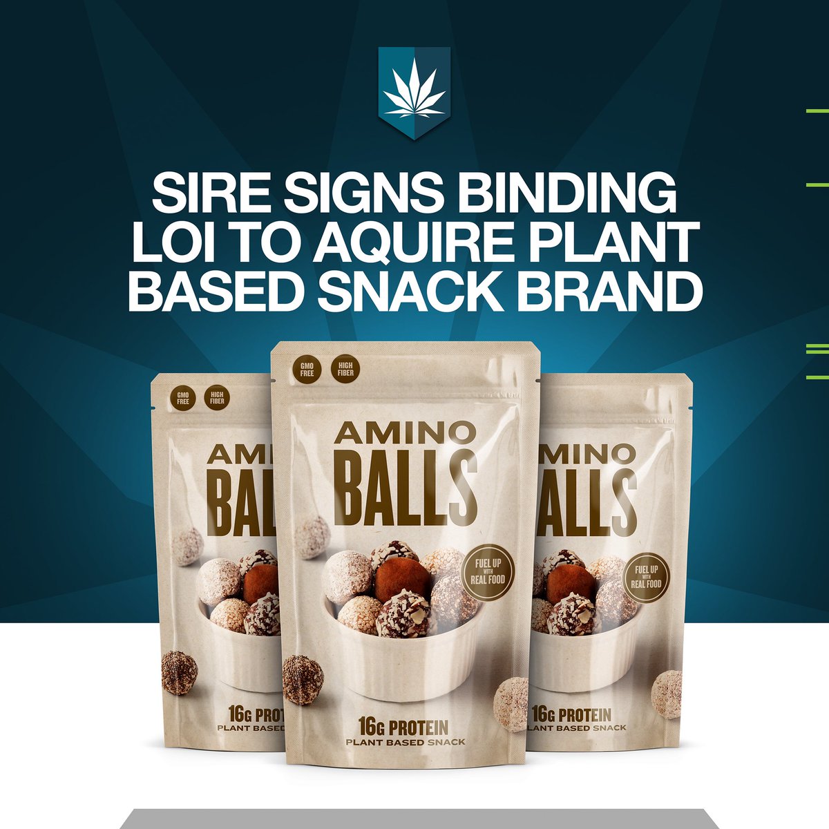 Sire Bioscience Inc. Announces Binding LOI to Acquire Plant Based Protein Snack Brand Amino Balls Inc.

You can read the entire release here -> …m6xaopv-7526580271.shopifypreview.com/blogs/news/art…

$SIRE #CBD #hemp #cannabis #plantbased #vegan #protein