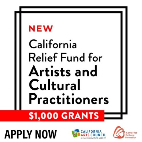 CalArtsCouncil's tweet photo. Weโre excited to announce our newest grant to aid CAโs individual artists & cultural practitioners impacted by #COVID19. Apply now to receive $1,000 in unrestricted rapid-relief funding thru an easy application process, administered by @CCI_ARTS: https://t.co/xWkcwKwNbO #ArtsCA https://t.co/pxH51ifGlY