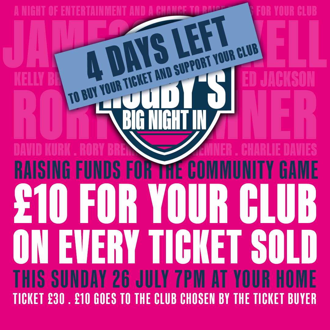 rugbys_bignight's tweet photo. SUNDAY 26 JULY 7PM AT YOUR HOME. Community Rugby Club like many clubs are effected by Covid-19. Help to raise funds for your Club. #rugbyfamily #rugbynation #jameshaskell #rugbyplayers #rugbyunion  #communityrugby #amateurrugby #comedy BUY YOUR TICKETS ON: https://t.co/Qjy31TuJq3 https://t.co/ebJyYArRrX