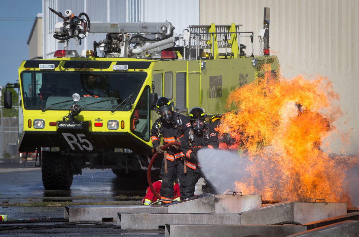 Safety has always been our top priority! In the 1940s  @Richmond_BC volunteer firefighters provided emergency services to YVR. Today, YVR's own team responds to emergency calls and keeps the airport safe.  #YVRBDAY