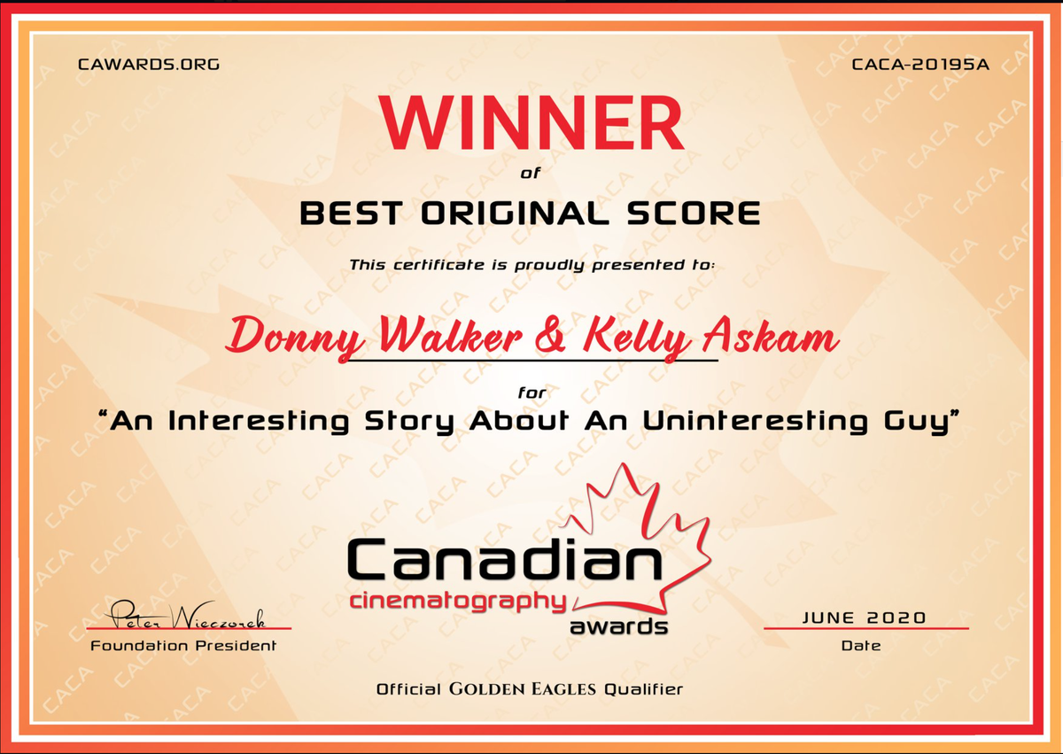 MEMusicLLC's tweet photo. Canadian Cinematography Original Score Award Winner! https://t.co/sdElAgQRpM