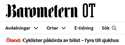 CyklaKalmar's tweet photo. @bikesthlm @barran_nyheter uppdaterade texten efter ett mail till redaktionen. Det tackar vi för! Skillnaden känns direkt. Nu hoppas vi såklart att de inblandade mår bra, oavsett orsak till olyckan. https://t.co/kwErqAHbxW