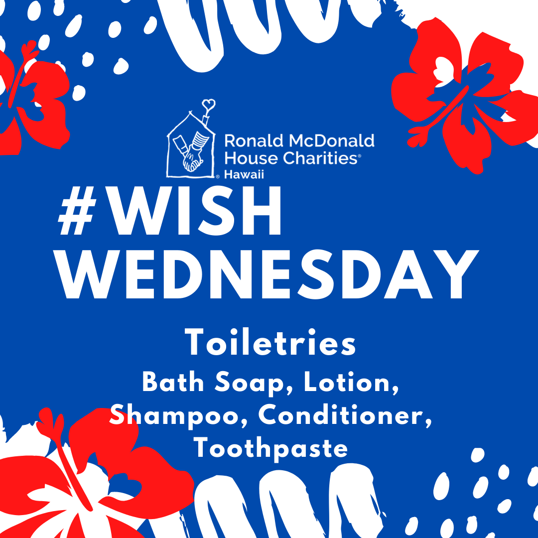 We’re wishing for toiletries for mom, dad, keiki and baby too! Contact info@rmhchawaii.org to schedule a no contact drop off. Click @amazonsmile <a href="/target/">Target</a> <a href="/walmart/">Walmart</a> <a href="/instacart/">Instacart</a> for easy delivery to our door. Or shop our wish list: smile.amazon.com/hz/wishlist/ls…