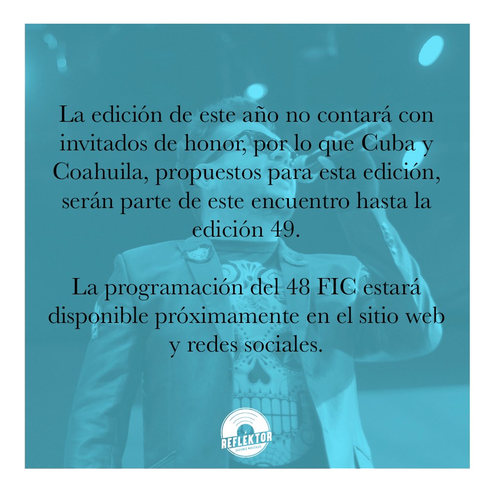 ReflektorssC's tweet photo. #MásMúsica 🔊🎵 Ante la incertidumbre sobre si se llevaría a cabo uno de los eventos más importantes de la región del bajío: el Festival Internacional Cervantino , este ha anunciado las modificaciones que sufrirá para la edición 2020 a consecuencia del COVID-19. Aquí los detalles https://t.co/Err9KweQEA