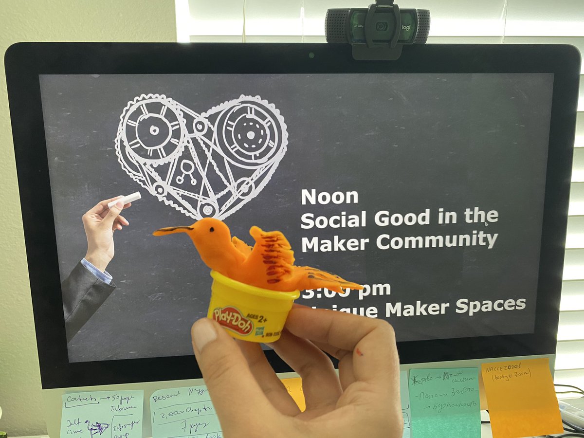 naberezhna's tweet photo. Yesterday a play-doh clay, today-a hummingbird 🕊hovering through life challenges with a happy ❤️ . Indeed, every cloud ⛅️ has a silver lining. So 🙏grateful to #makeSHIFTVirtual @NACCE networking session. Healing & inspiring! #WeAreMakers #WeAreNACCE @chocolatedriven @3DPGirl https://t.co/MZzOZy1MNf