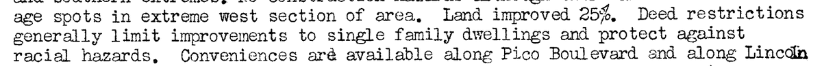 The deed restrictions in Sunset Park in Santa Monica were described by HOLC as "protect[ing] against racial hazards." Today it remains more White than its adjoining neighborhoods. (7/12) https://twitter.com/TribTowerViews/status/1285633864384356352
