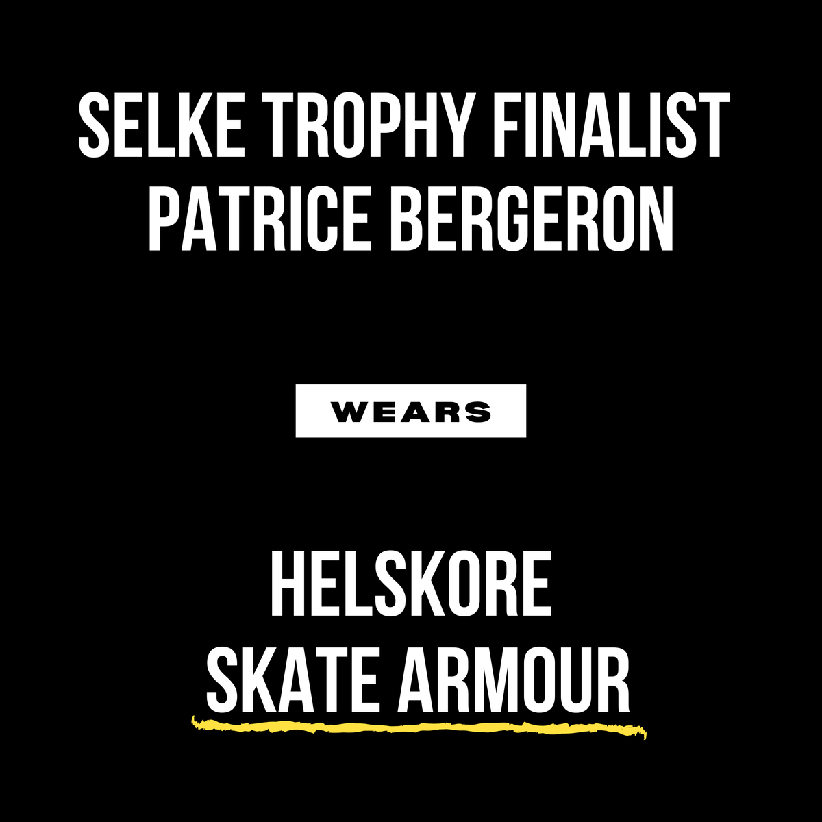 AskjaTech's tweet photo. Boston Bruins Centre - Patrice Bergeron is one of 3 Finalists for the Selke Trophy for the NHL's Best Defensive Forward. He's won the award 4 previous times.
Damn, Bergeron!

The man also wears HELSKORE Skate Armour, so that’s double the cred from us. 
#selketrophy #askjatech https://t.co/2cAyTxTMS8
